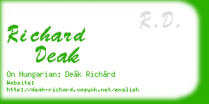 richard deak business card