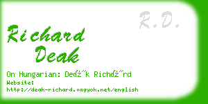 richard deak business card